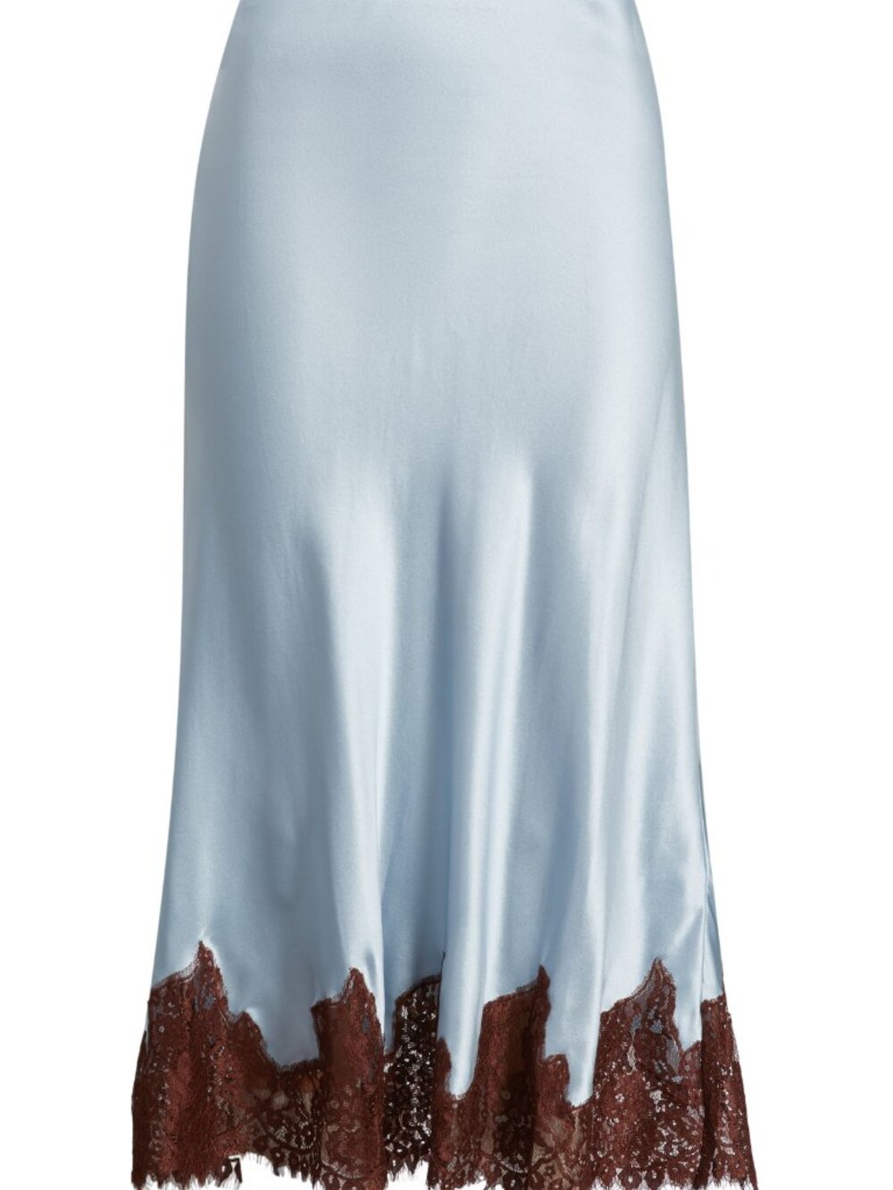 Carolina Lace Trim Silk Skirt - Picture 2 of 5